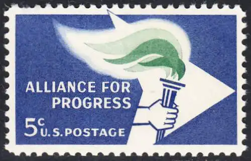 USA Michel 0847 / Scott 1234 postfrisch EINZELMARKE (a2) - Bündnis für den Fortschritt