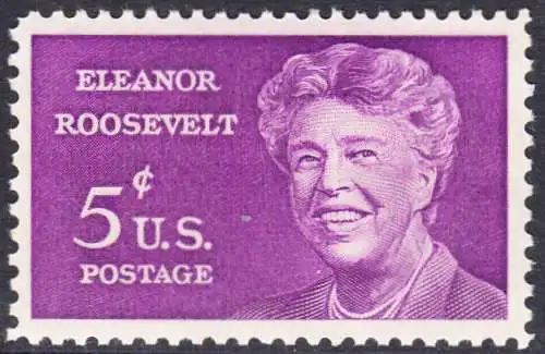 USA Michel 0849 / Scott 1236 postfrisch EINZELMARKE (a2) - Eleanor Roosevelt; Politikerin und Publizistin, Präsidentengattin