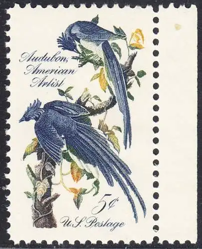 USA Michel 0854 / Scott 1241 postfrisch EINZELMARKE RAND rechts (a2) - John James Audubon; Zeichner und Ornithologe