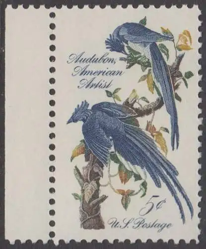 USA Michel 0854 / Scott 1241 postfrisch EINZELMARKE RAND links) - John James Audubon; Zeichner und Ornithologe