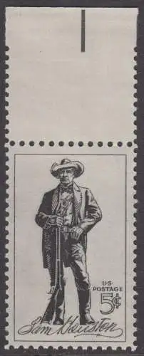 USA Michel 0855 / Scott 1242 postfrisch EINZELMARKE RAND oben (a1) - Sam Houston, Sieger von San Jacinto, Präsident von Texas, US-Senator