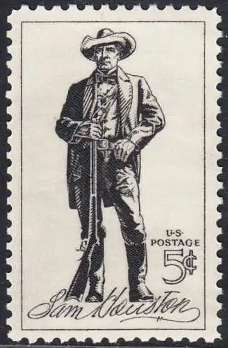 USA Michel 0855 / Scott 1242 postfrisch EINZELMARKE (a1) - Sam Houston, Sieger von San Jacinto, Präsident von Texas, US-Senator