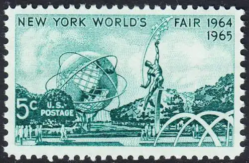 USA Michel 0857 / Scott 1244 postfrisch EINZELMARKE (a2)  - Weltausstellung 1964/1965, New York
