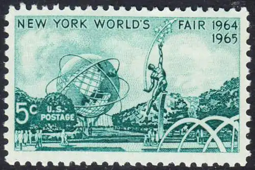 USA Michel 0857 / Scott 1244 postfrisch EINZELMARKE (a3)  - Weltausstellung 1964/1965, New York