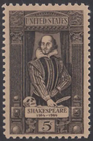 USA Michel 0864 / Scott 1250 postfrisch EINZELMARKE (a5 - William Shakespeare; engl. Dramatiker, Schauspieler und Dichter