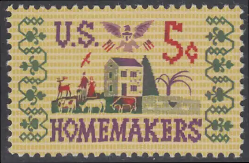 USA Michel 0868 / Scott 1253 ungummiert EINZELMARKE - Heimarbeiterinnen, 50 Jahre Smith-Lever-Gesetz