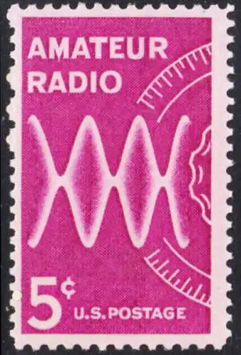USA Michel 0875 / Scott 1260 postfrisch EINZELMARKE (a1) - Amateurfunk: Radiowellen, Skala