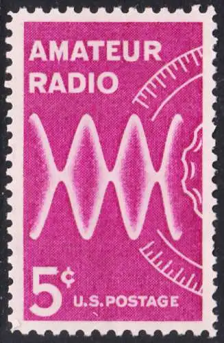 USA Michel 0875 / Scott 1260 postfrisch EINZELMARKE (a2) - Amateurfunk: Radiowellen, Skala