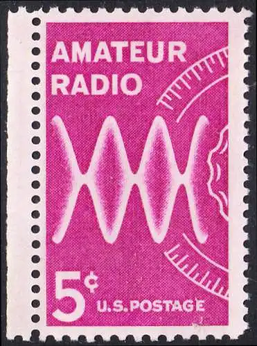 USA Michel 0875 / Scott 1260 postfrisch EINZELMARKE RAND links (a2) - Amateurfunk: Radiowellen, Skala