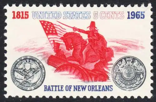 USA Michel 0876 / Scott 1261 postfrisch EINZELMARKE (a2) - Schlacht von New Orleans; General Andrew Jackson führt seine Truppen gegen die Engländer