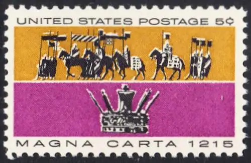 USA Michel 0881 / Scott 1265 postfrisch EINZELMARKE (a2) - 750. Jahrestag der Erklärung der Magna Carta