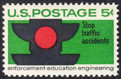 USA Michel 0888 / Scott 1272 postfrisch EINZELMARKE (a3) - Verkehrssicherheit: Verkehrsampel