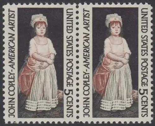 USA Michel 0889 / Scott 1273 postfrisch horiz.PAAR (a2) - John Singleton Copley, Maler
