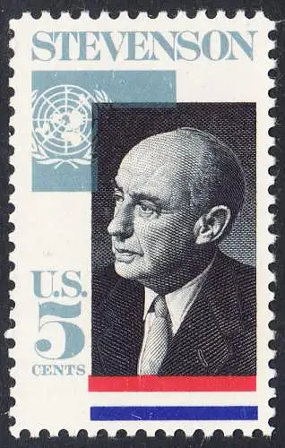 USA Michel 0891 / Scott 1275 postfrisch EINZELMARKE  (a2) - Adlai Ewing Stevenson, Politiker