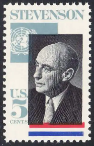 USA Michel 0891 / Scott 1275 postfrisch EINZELMARKE  (a3) - Adlai Ewing Stevenson, Politiker