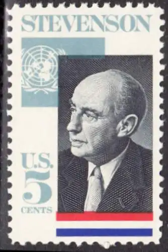 USA Michel 0891 / Scott 1275 postfrisch EINZELMARKE  (a4) - Adlai Ewing Stevenson, Politiker