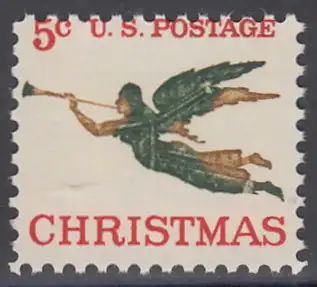 USA Michel 0892 / Scott 1276 mit Falzrest EINZELMARKE - Weihnachten, Erzengel Gabriel