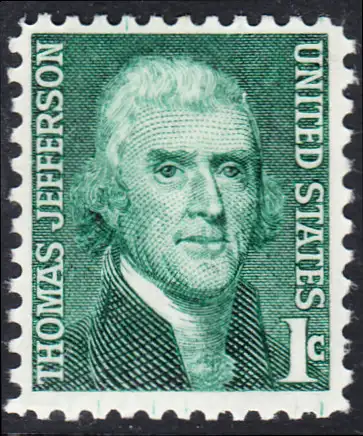 USA Michel 0940 / Scott 1278 postfrisch EINZELMARKE (a2) - Berühmte Amerikaner: Thomas Jefferson, 3. Präsident