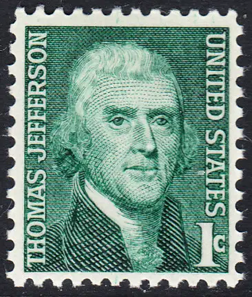 USA Michel 0940 / Scott 1278 postfrisch EINZELMARKE (a3) - Berühmte Amerikaner: Thomas Jefferson, 3. Präsident