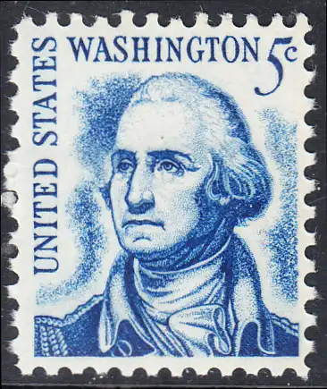USA Michel 0937A / Scott 1283B postfrisch EINZELMARKE (a1) - Berühmte Amerikaner: George Washington, 1. Präsident 