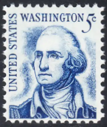 USA Michel 0937A / Scott 1283B postfrisch EINZELMARKE (a2) - Berühmte Amerikaner: George Washington, 1. Präsident 