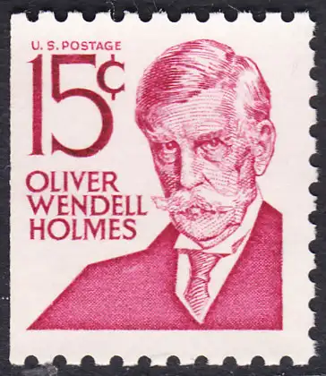 USA Michel 0944D / Scott 1288B postfrisch EINZELMARKE aus MH (links ungezähnt) (a2) - Berühmte Amerikaner: Oliver Wendell Holmes, Jurist und Rechtsphilosoph