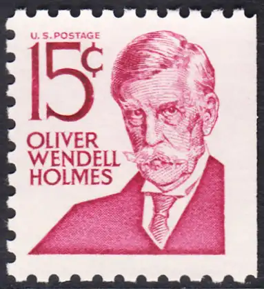 USA Michel 0944D / Scott 1288B postfrisch EINZELMARKE aus MH (rechts ungezähnt)^ - Berühmte Amerikaner: Oliver Wendell Holmes, Jurist und Rechtsphilosoph
