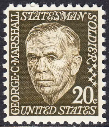 USA Michel 0935 / Scott 1289 postfrisch EINZELMARKE (a1) - Berühmte Amerikaner: George Catlett Marshall, General und Politiker
