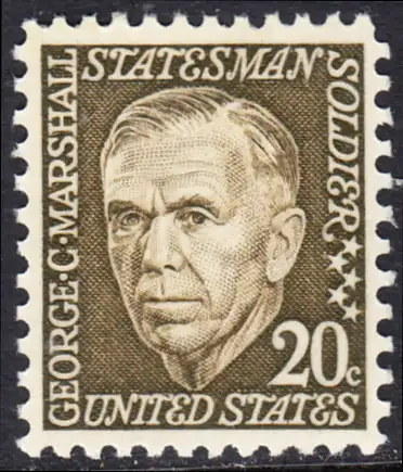 USA Michel 0935 / Scott 1289 postfrisch EINZELMARKE (a2) - Berühmte Amerikaner: George Catlett Marshall, General und Politiker