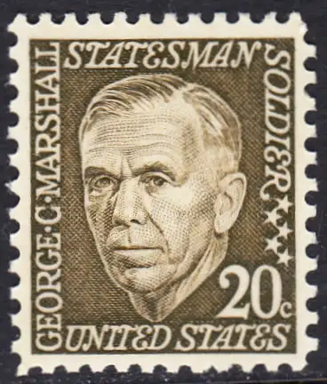 USA Michel 0935 / Scott 1289 postfrisch EINZELMARKE (a3) - Berühmte Amerikaner: George Catlett Marshall, General und Politiker