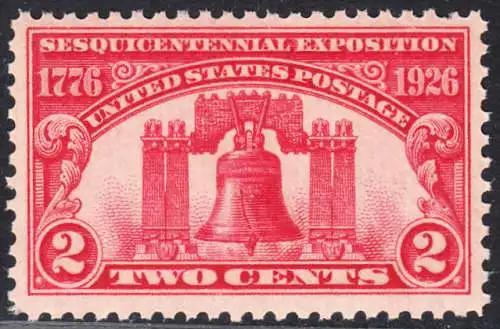 USA Michel 0303 / Scott 0627 postfrisch EINZELMARKE (a2) - 150 Jahre Unabhängigkeit der Vereinigten Staaten von Amerika, Ausstellung in Philadelphia, PA