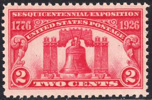 USA Michel 0303 / Scott 0627 postfrisch EINZELMARKE (a3) - 150 Jahre Unabhängigkeit der Vereinigten Staaten von Amerika, Ausstellung in Philadelphia, PA