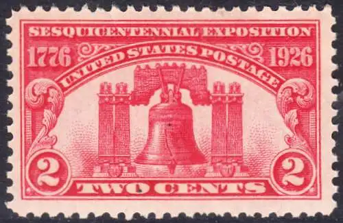 USA Michel 0303 / Scott 0627 postfrisch EINZELMARKE (a5) - 150 Jahre Unabhängigkeit der Vereinigten Staaten von Amerika, Ausstellung in Philadelphia, PA