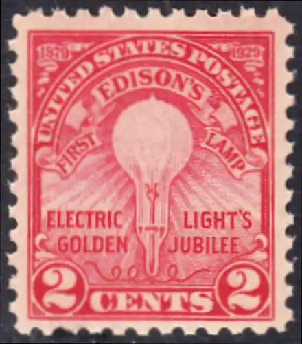 USA Michel 0317 / Scott 0655 postfrisch EINZELMARKE (a2) - 50. Jahrestag der Erfindung der elektrischen Glühlampe durch Thomas Alva Edison