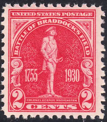 USA Michel 0329 / Scott 0688 postfrisch EINZELMARKE (a3) - 175. Jahrestag der Schlacht von Braddock’s Field (Schlacht bei Monongahela)