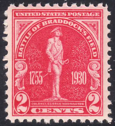 USA Michel 0329 / Scott 0688 postfrisch EINZELMARKE (a4) - 175. Jahrestag der Schlacht von Braddock’s Field (Schlacht bei Monongahela)