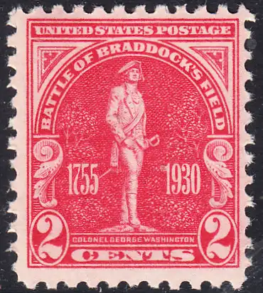 USA Michel 0329 / Scott 0688 postfrisch EINZELMARKE (a5) - 175. Jahrestag der Schlacht von Braddock’s Field (Schlacht bei Monongahela)