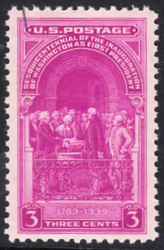 USA Michel 0449 / Scott 0854 postfrisch EINZELMARKE - Vereidigung von George Washington zum 1. Präsidenten der USA