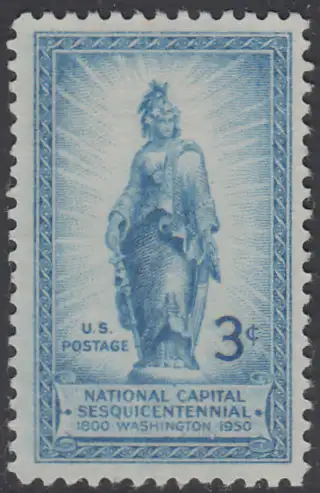USA Michel 0607 / Scott 0989 postfrisch EINZELMARKE (a4) - Freiheitsstatue der Kuppel des Kapitols, Washington, DC
