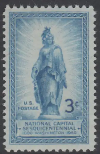 USA Michel 0607 / Scott 0989 postfrisch EINZELMARKE (a5) - Freiheitsstatue der Kuppel des Kapitols, Washington, DC