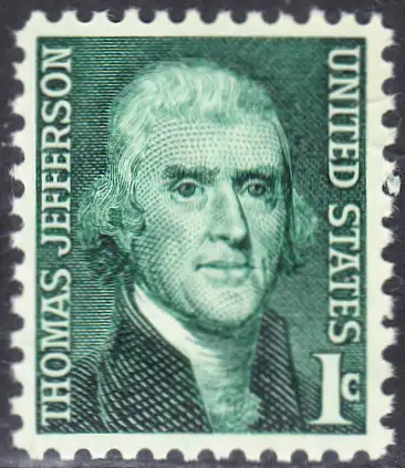 USA Michel 0940 / Scott 1278 postfrisch EINZELMARKE (a4) - Berühmte Amerikaner: Thomas Jefferson, 3. Präsident