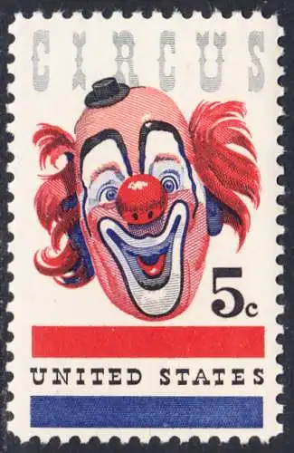 USA Michel 0900 / Scott 1309 postfrisch EINZELMARKE (a2) - Amerikanischer Zirkus; Clown