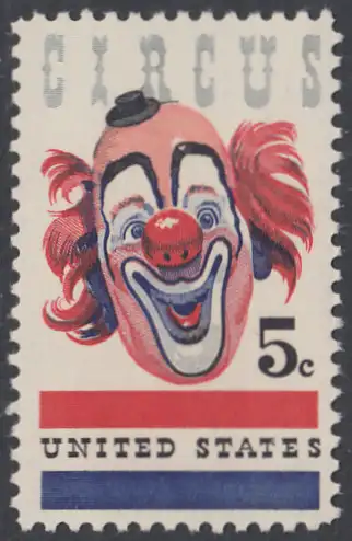 USA Michel 0900 / Scott 1309 postfrisch EINZELMARKE (a4) - Amerikanischer Zirkus; Clown
