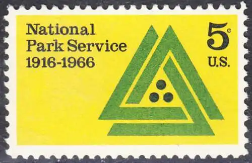 USA Michel 0905 / Scott 1314 postfrisch EINZELMARKE (a1) - 50 Jahre Nationalparkdienst 