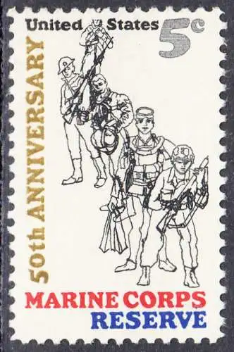 USA Michel 0906 / Scott 1315 postfrisch EINZELMARKE (a1) - 50 Jahre Reservistenvereinigung der Marineinfanteristen