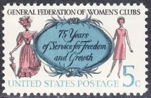 USA Michel 0907 / Scott 1316 postfrisch EINZELMARKE (a1) - 75 Jahre Vereinigte Frauen-Clubs