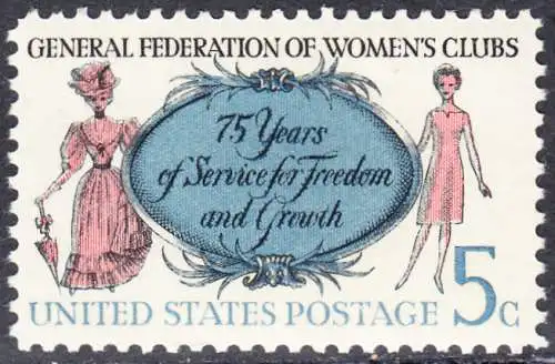 USA Michel 0907 / Scott 1316 postfrisch EINZELMARKE (a2) - 75 Jahre Vereinigte Frauen-Clubs