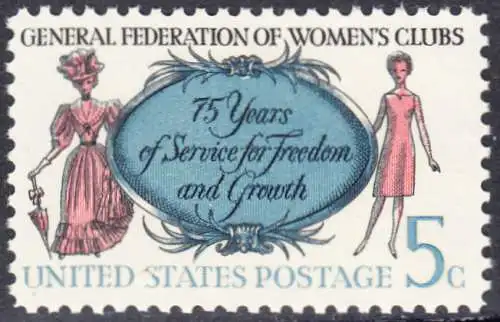 USA Michel 0907 / Scott 1316 postfrisch EINZELMARKE (a3) - 75 Jahre Vereinigte Frauen-Clubs