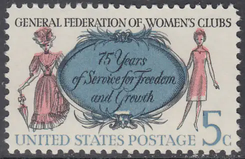 USA Michel 0907 / Scott 1316 postfrisch EINZELMARKE (a5) - 75 Jahre Vereinigte Frauen-Clubs