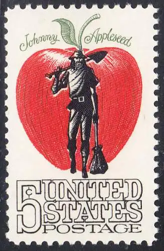 USA Michel 0908 / Scott 1317 postfrisch EINZELMARKE (a1) - Amerikanische Folklore: Johnny Appleseed